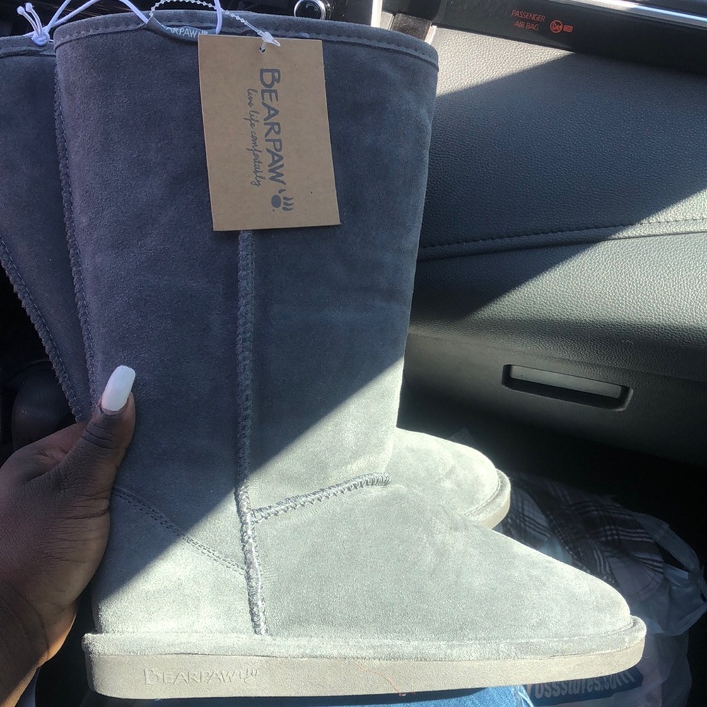 Bear paw grey long boots